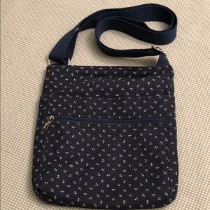 Thirty-One Navy Crossbody/Shoulder Bag Navy Triple Dot Adjustable Strap #1129